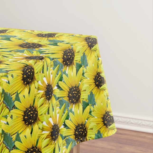 Nappe Bouquet de tournesol jaune Rectangle floral clair (In Situ)