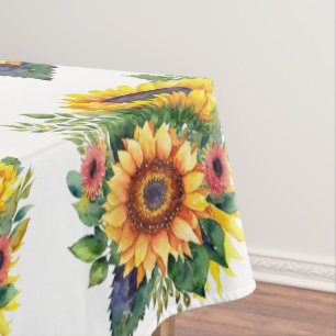 Nappe Bouquet de tournesols - Décor maison de campagne f