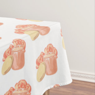 Nappe Bouquet nuptial bleu texturé dessiné à la main