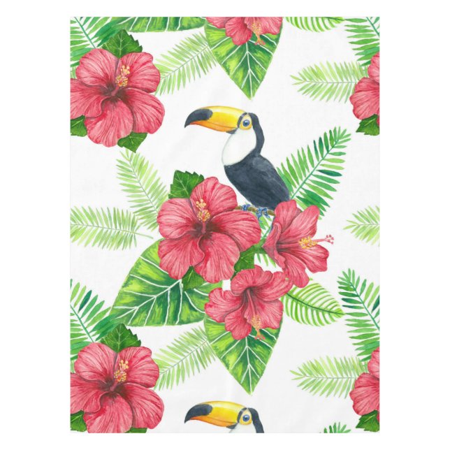 Nappe Bouquet Toucan et tropical (Devant)