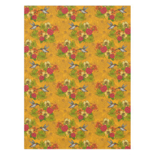 Nappe Bouquet tropical et colibris 2