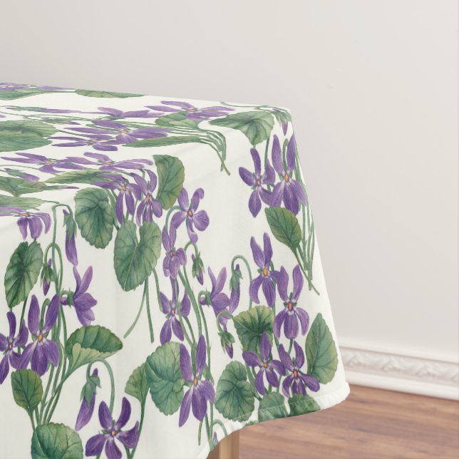 Nappe Bouquets aquarelle de violettes (In Situ)