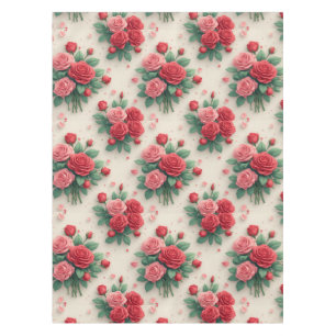 Nappe Bouquets de roses roses et rouges élégants