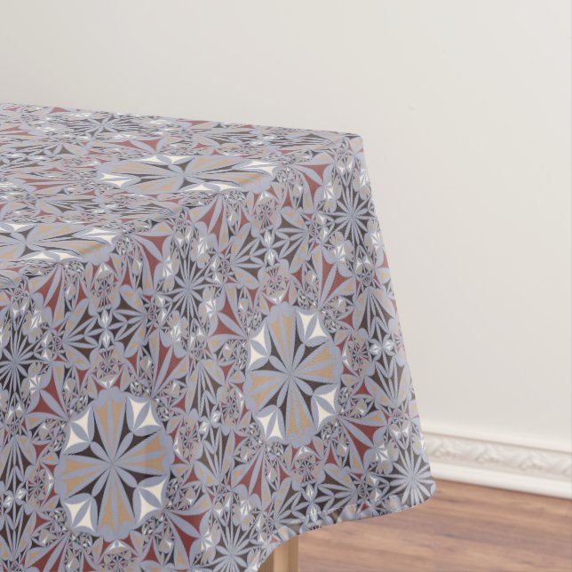 Nappe Bourgogne et motif élégant gris (In Situ)