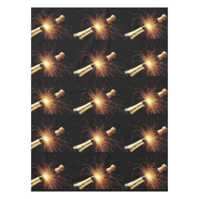 Nappe bouteille de champagne Réveillon du Nouvel An (Devant)