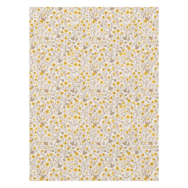 Nappe Boutons jaunes et bruns (Devant)