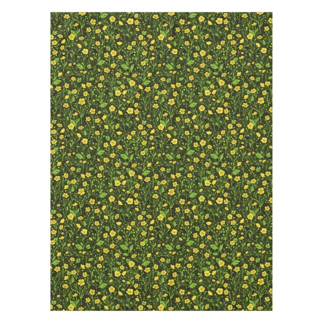 Nappe Boutons sur noir (Devant)