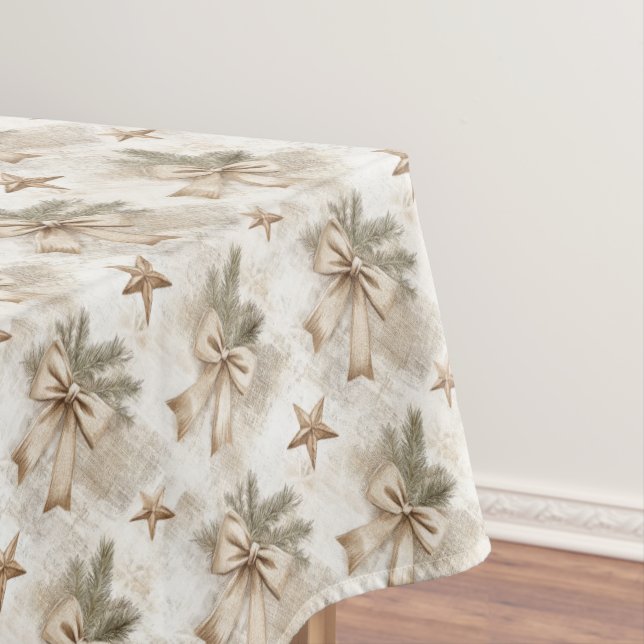 Nappe Bow et étoiles de Burlap rustiques avec aiguilles  (In Situ)