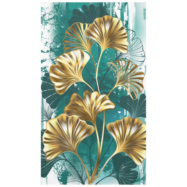 Nappe Branche avec Feuilles d'or Ginko Biloba (Devant)