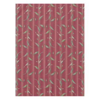 Nappe Branche de feuilles sur papier peint rouge