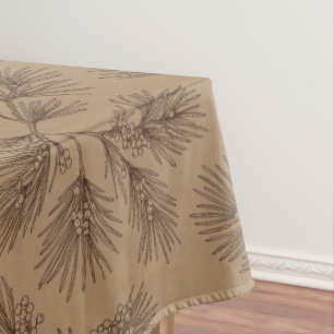 Nappe Branche de pin Kraft minimaliste