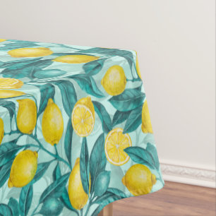 Nappe Branches de citron bleu et jaune
