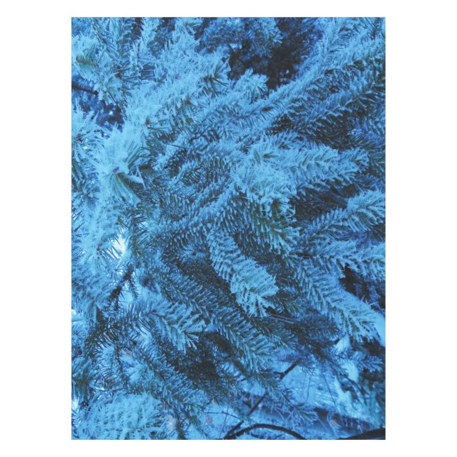Nappe Branches d'épinette de forêt neigeuse (Devant)