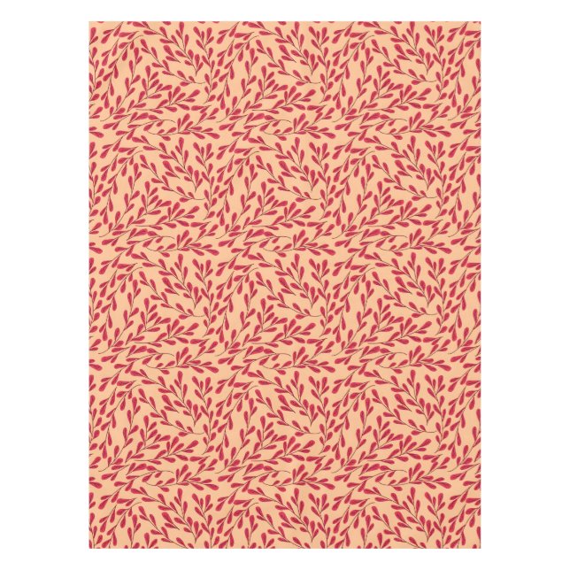 Nappe Branches feuillues rouges motif sans couture (Devant)