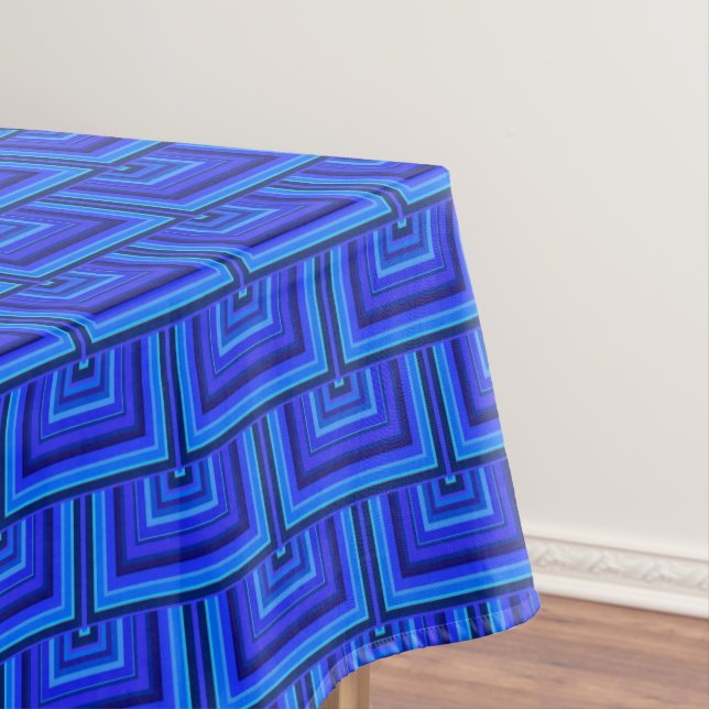 Nappe Brayures bleues carré motif (In Situ)