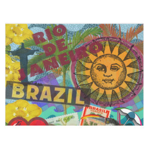 Nappe Brésil Rio de Janiero Sun Travel Art coloré
