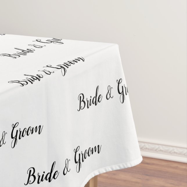 Nappe Bride Groom Black White Typographie (In Situ)