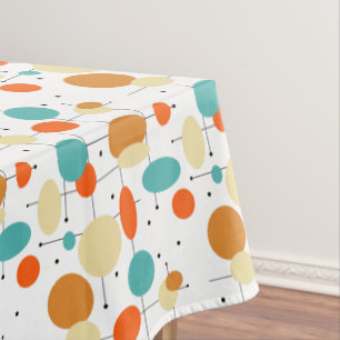 Nappe Bright Circles and Lines Mid Century Moderne