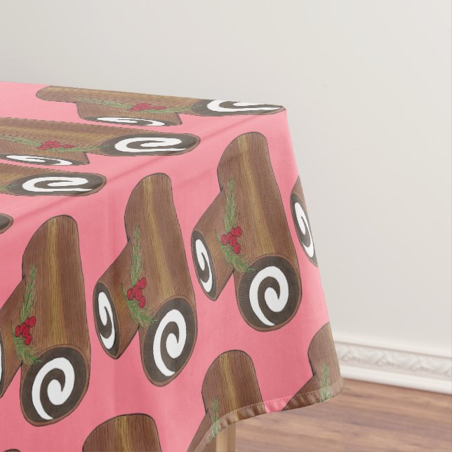 Nappe British Christmas Cake Yule Log Fête de Noël (In Situ)