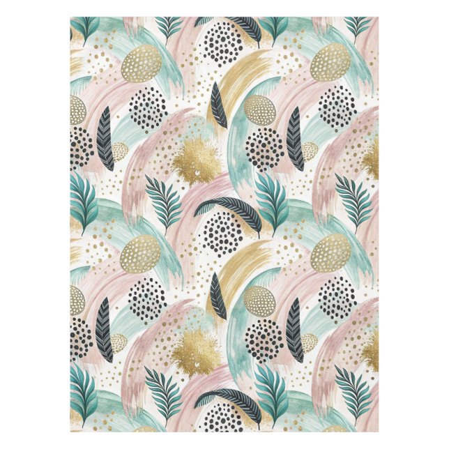 Nappe Brosse botanique et Abstraite or (Devant)