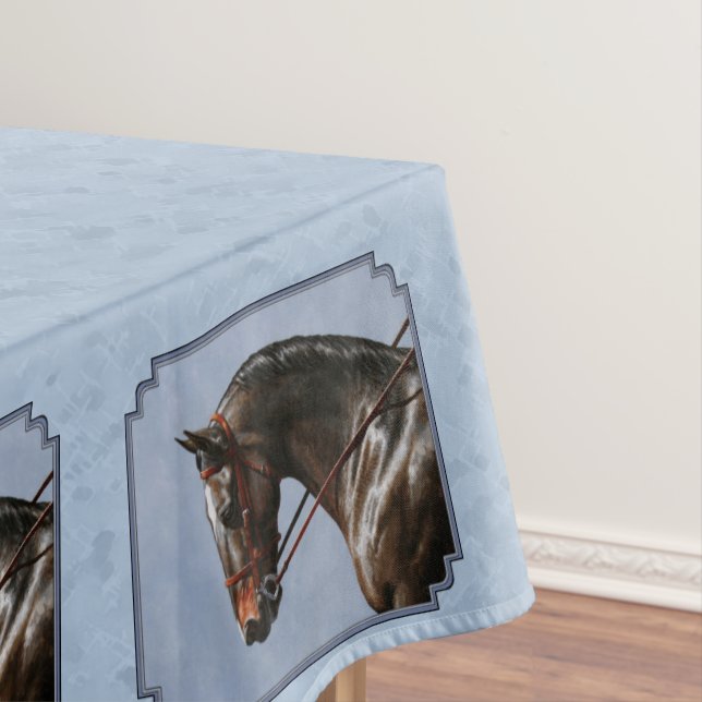 Nappe Brown Bay Oldenburg Horse Portrait (In Situ)