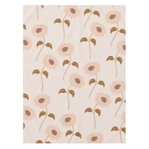 Nappe Brown Beige Retro Y2K Hippie Motif de tournesol