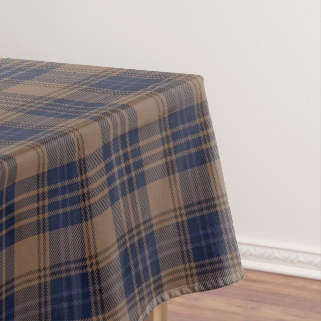Nappe Brown bleu Tartan Plaid Rustique Motif (In Situ)