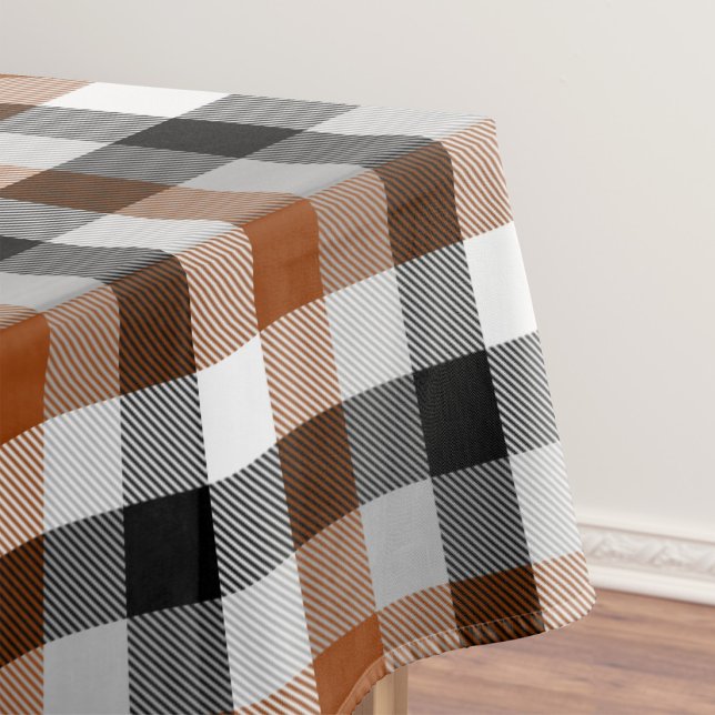 Nappe Brown noir blanc Twill En vichy design (Créateur téléchargé)