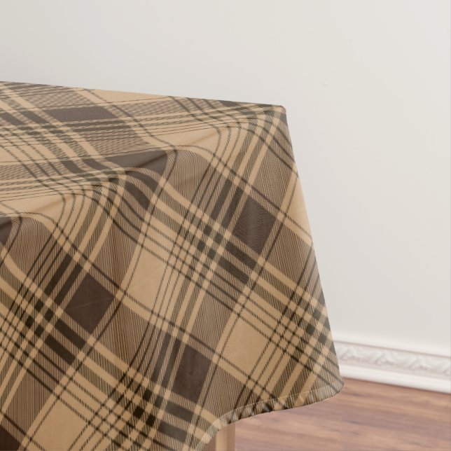 Nappe Brown Tartan Plaid Rustique Jacquard Motif (In Situ)
