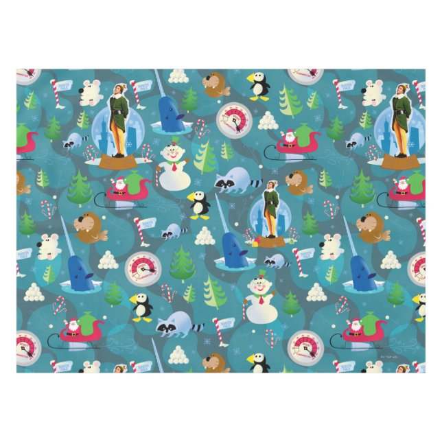 Nappe Buddy l'elfe et personnages Motif Turquoise (Devant (Horizontal))