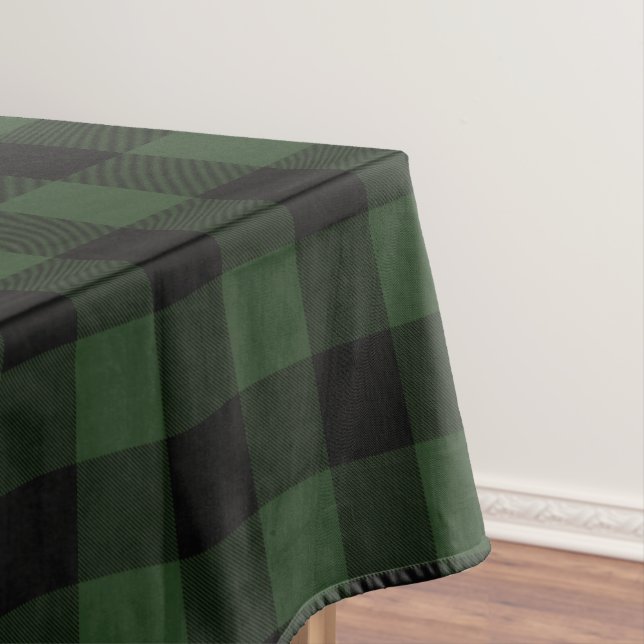 Nappe Buffalo Check Celtic Green and Black Carrés Plaid (In Situ)