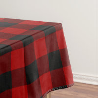 Buffalo Check Red and Black Carrés Plaid