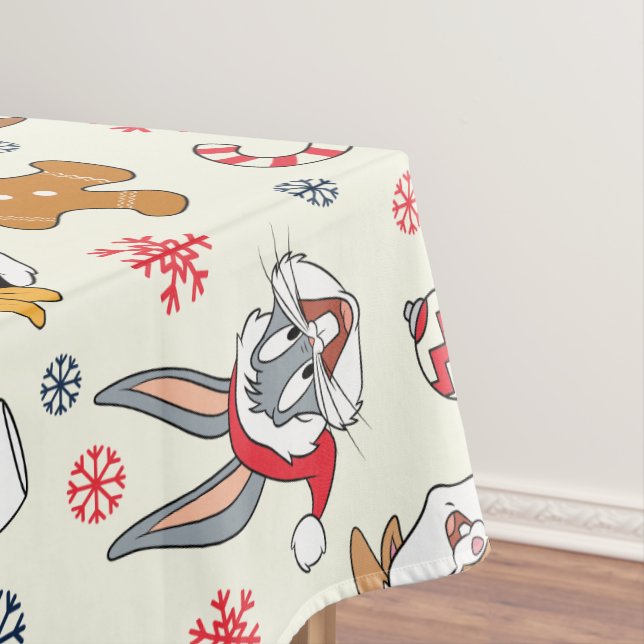 Nappe BUGS BUNNY™, DAFFY DUCK™ & Lola Motif de Noël (In Situ)