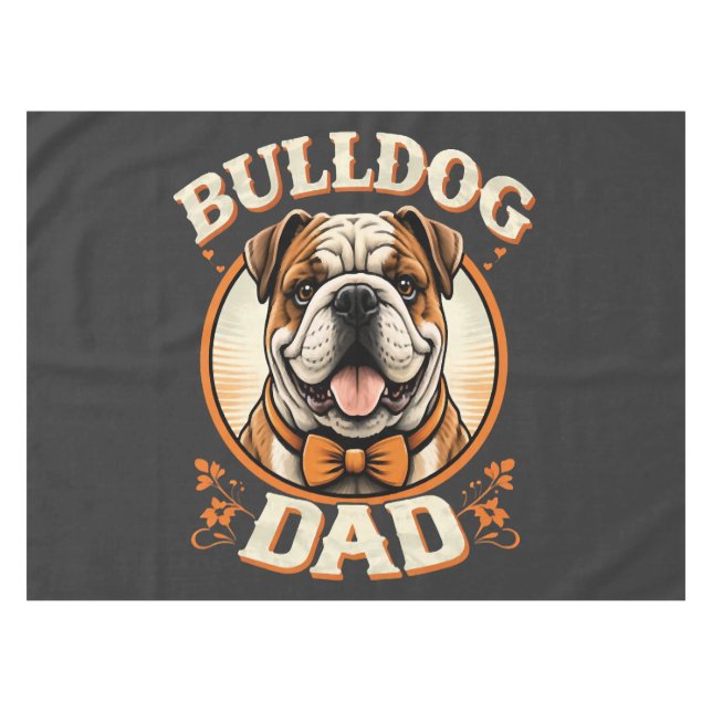 Nappe Bulldog Dad – Cute Vintage Bulldog Father’s Day (Devant (Horizontal))