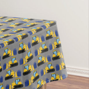 Nappe Bulldozer Cute 1er Anniversaire Fête Construction