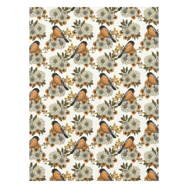 Nappe Bullfinch on autumn floral 2 (Devant)