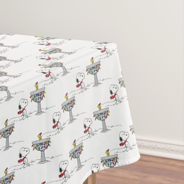 Nappe cacahuètes | Snoopy & Woodstock Froid Birdbath (In Situ)