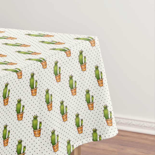 Nappe Cactus et motif de point succulent de Polk (In Situ)