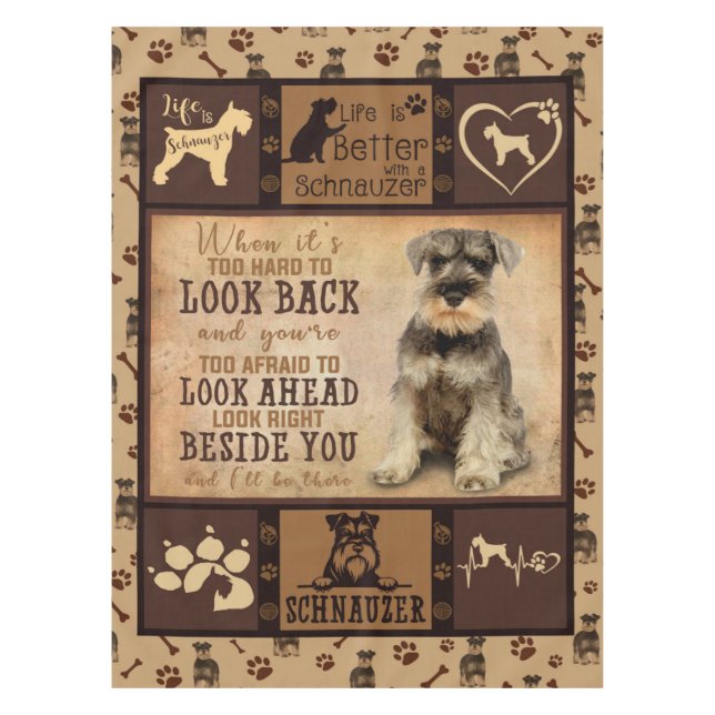 Nappe Cadeau de couverture de chien Schnauzer personnali (Devant)