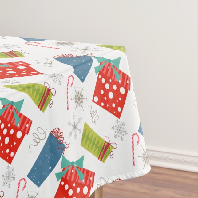 Nappe Cadeau de Noël et Canne à Sucre de style Mid Centu (In Situ)