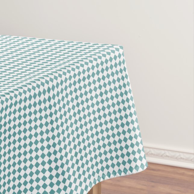 Nappe Cadet cool Bleu Blanc À damiers Motif Retro Chic (In Situ)