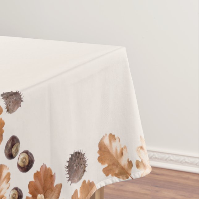 Nappe Cadres Feuilles d'Automne Marron et Marrons d'Inde (In Situ)