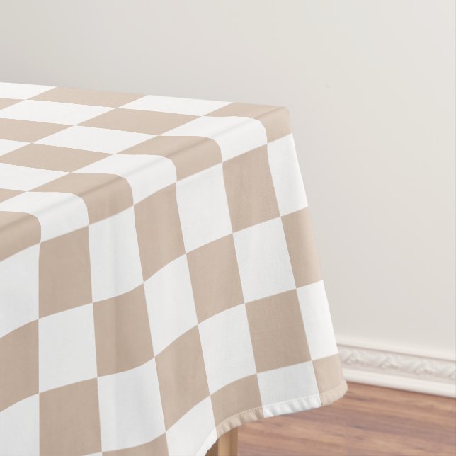 Nappe Café tendance Retro Chic Blanc À damiers Motif (In Situ)