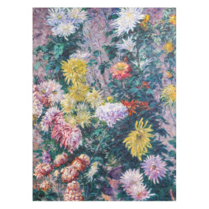 Nappe Caillebotte - Chrysanthèmes blanc et jaune