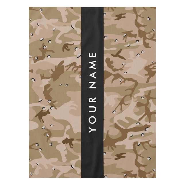Nappe Cailloux de camouflage du désert, Votre nom, Perso (Devant)