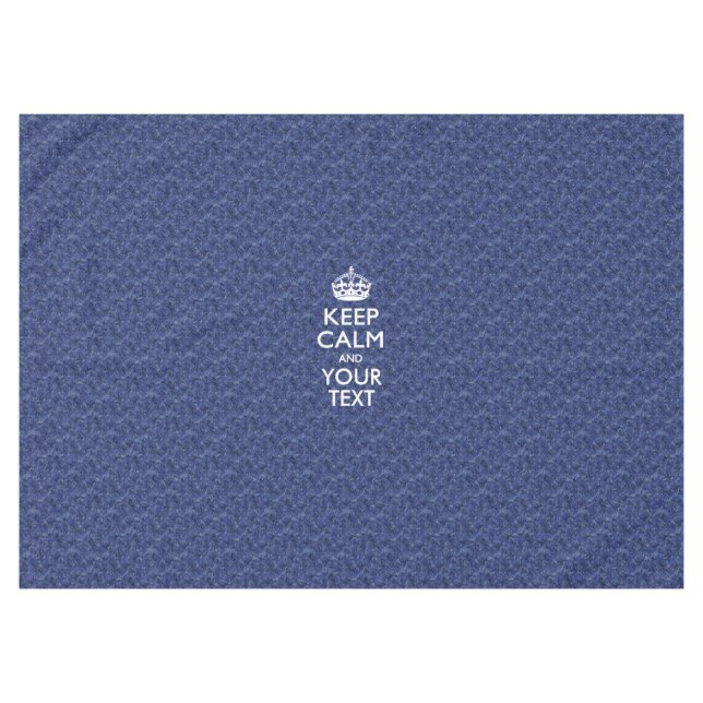 Nappe Camo Bleu Marine Conserve Le Calme Et Votre Texte (Devant (Horizontal))
