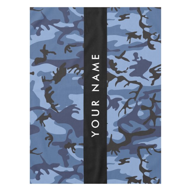 Nappe Camouflage bleu marine Votre nom Personnalisez (Devant)