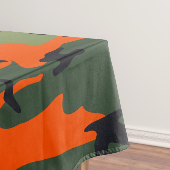 Nappe Camouflage orange et vert, Militaire, Armée (In Situ)