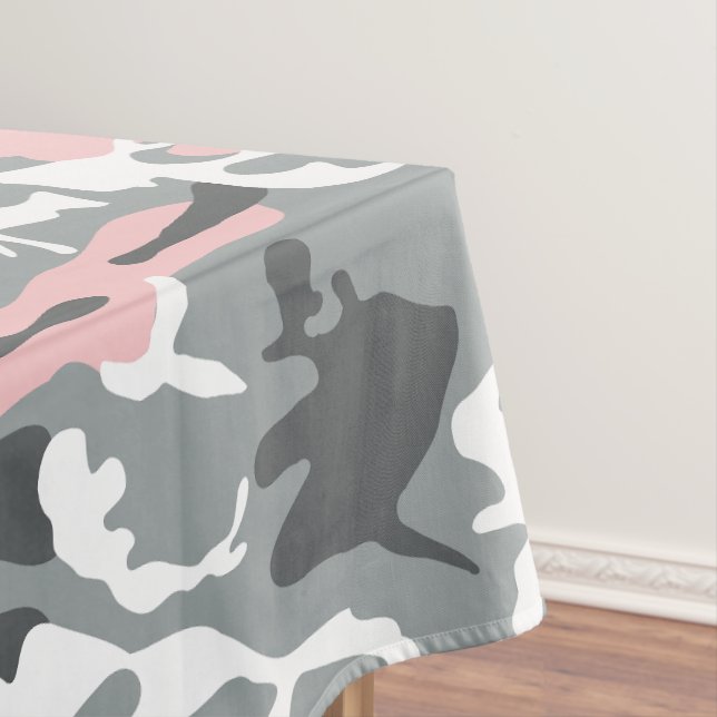 Nappe Camouflage rose et gris, Militaire, Armée (In Situ)