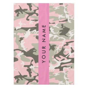 Nappe Camouflage Rose et Vert Personnalisez votre nom